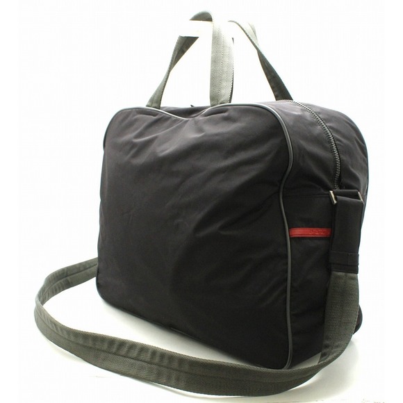 Prada 2WAY Nylon Leather Bag Sports Black - Picture 1 of 9